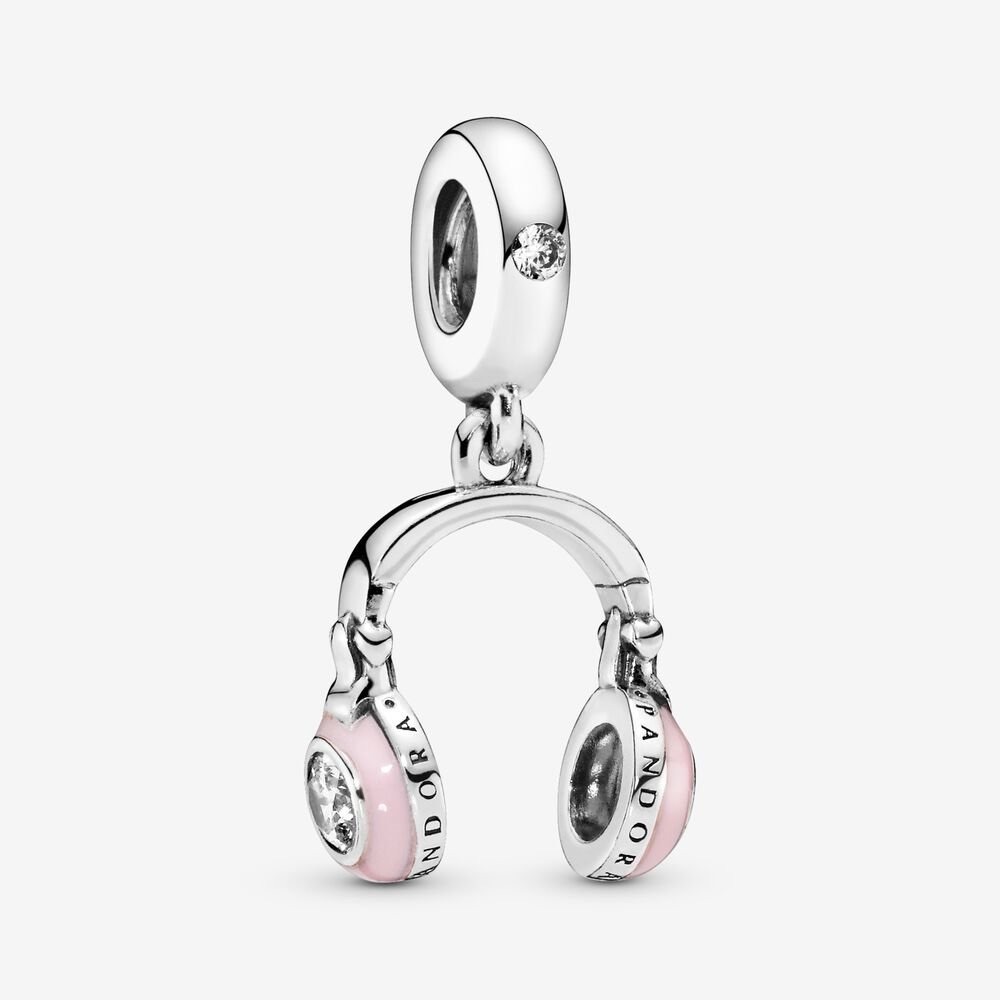 PANDORA Headphones pink charm